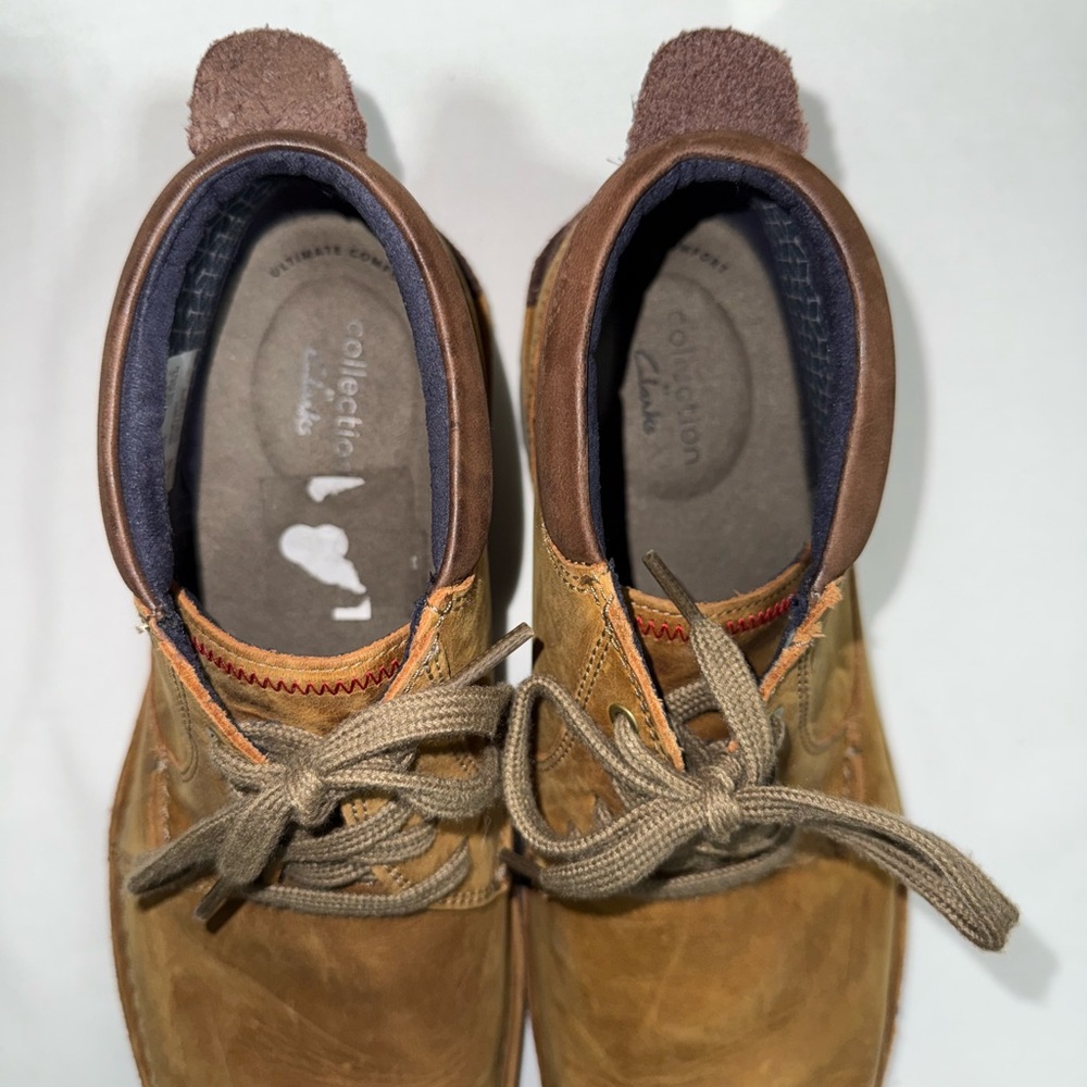 Clarks Vargo Mid Leather Boots – Men’s 10.5M (Dark Tan) - Picture 3 of 8